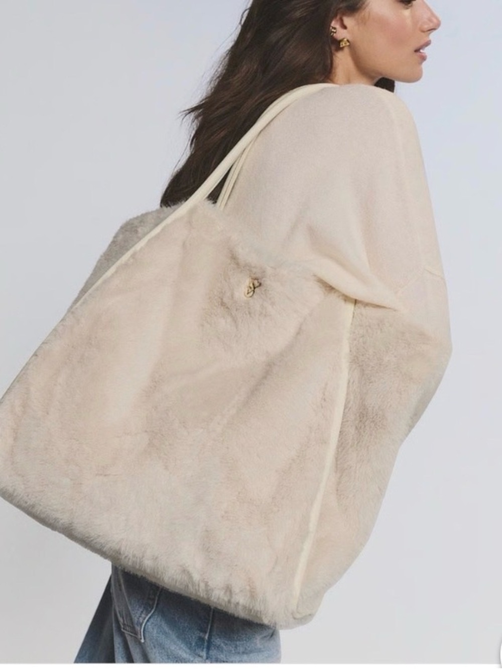 NWT. Victoria's Secret Faux-Fur Tote Bag